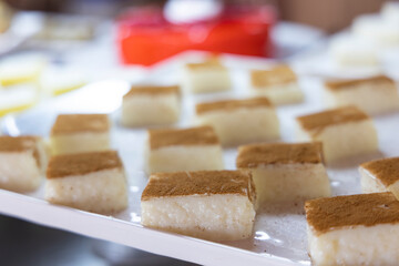 delicious desserts at a hotel buffet