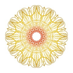 Decorative mandala gold illustration of a circle 