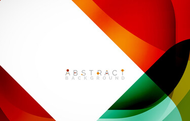 Minimal background. Abstract square shape with round corners created with wavy forms. Vector Illustration For Wallpaper, Banner, Background, Landing Page