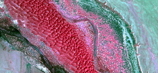 lava flow,  abstract photography of the deserts of Africa from the air. 