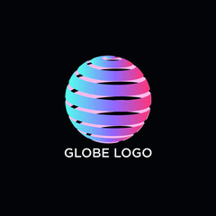 globe logo icon vector
