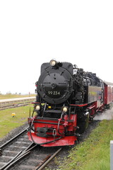 the steam locomotive in the Harz Mountains