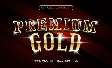 Premium Gold editable text effect premium vector