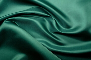 green fabric texture background, abstract, closeup texture of cloth
