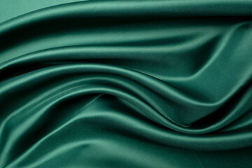 green fabric texture background, abstract, closeup texture of cloth
