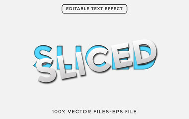 Sliced editable text effect vector illustration