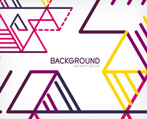 Naklejka premium Abstract background. Color lines on white background. Linear abstract composition. Techno or business concept for wallpaper, banner, background, landing page