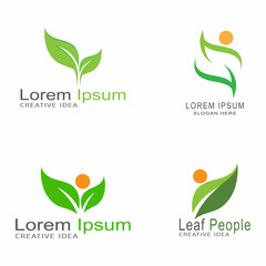 Leaf icon Vector Illustration design Logo template