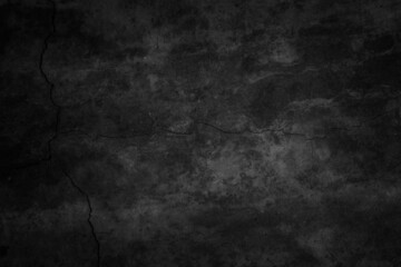 Close up retro plain dark black cement & concrete wall background texture for show or advertise or promote product and content on display.