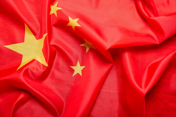 Flag of China as background