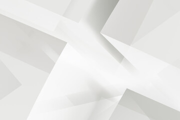 Abstract minimal white background, geometric 3d