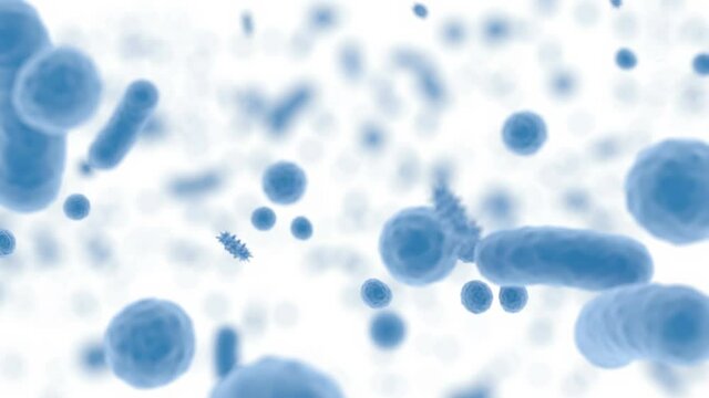 Blue body microbiome bacterium medical concept Healthy food 4k