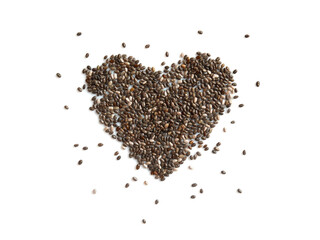 Heart shaped chia seeds