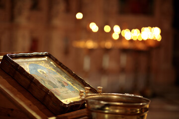 interior of an christian Church, icon of the Saint