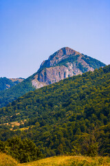 beautiful landscape in the mountain area in the Carpathian mountains Romania
