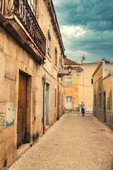 old street in the Portuguese town Olhâo