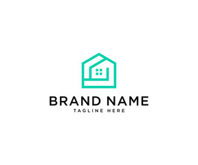 Abstract house logo design vector template