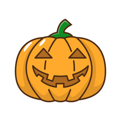 Jack o lantern vector illustration isolated on white background