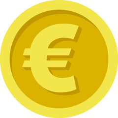 Euro Münze Geld Gold Zeichen Icon