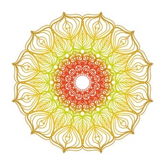 mandala decorative style coloring book page