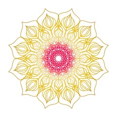 Circular pattern in the form of Mandala luxury design vector