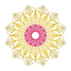 Circular pattern in the form of Mandala luxury design vector