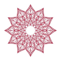 Coloring mandala flower wedding invitation template