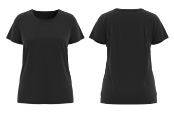 3d Rendered Ladies Short Sleeve Round Neck T-shirt