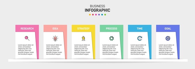 Infographic design with icons and 5 options or steps. Thin line vector. Infographics business concept. Can be used for info graphics, flow charts, presentations, web sites, banners, printed materials.