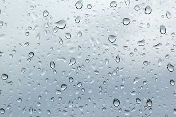 water drops on glass surface