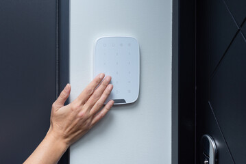 Alarm control panel central hub of a security set up