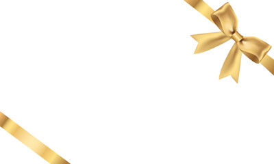 金色のリボンのベクターイラストフレーム(背景,xmas,X'mas,クリスマス,ゴールド,バレンタイン,ホワイトデー)