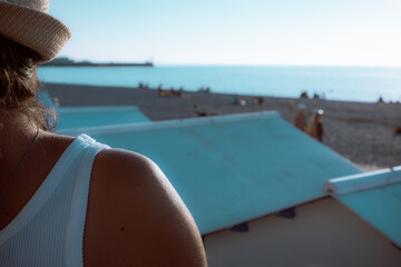 person relaxing on the terrace