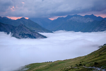Cirque de Gavarnie from Espuguettes refuge, Pyrenees National Park, Hautes-Pyrenees, France