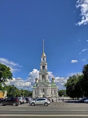 Obraz premium Photo of the temple in Penza against the blue sky