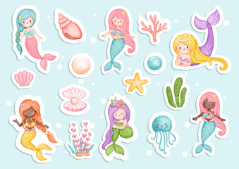 Mermaid sticker, planner and scrapbook.