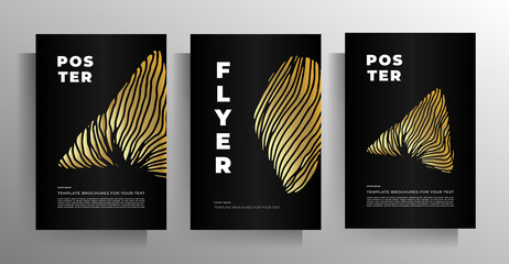 Print cover design template set. Vector illustration. 