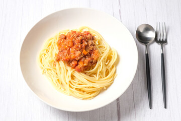 定番パスタ、スパゲティミートソース、ボロネーゼ