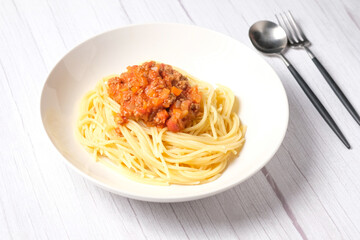 定番パスタ、スパゲティミートソース、ボロネーゼ