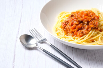 定番パスタ、スパゲティミートソース、ボロネーゼ
