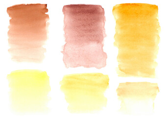 Watercolor gradient background yellow brown autumn