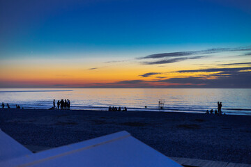 sunset on the beach