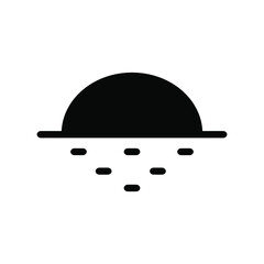 sunset vector icon. dawn illustration sign. Sun symbol or logo.
