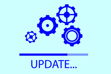 Obraz premium Update icon with gears