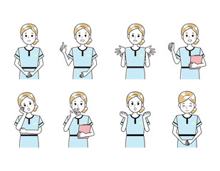 Vector illustration of a esthetician woman .