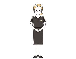 Vector illustration of a esthetician woman .