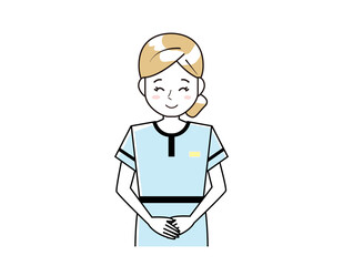 Vector illustration of a esthetician woman .