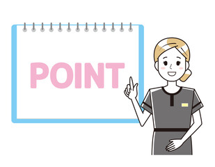 Vector illustration of a esthetician woman .