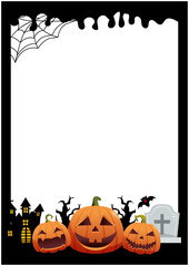 ハロウィーン　フレーム　イラスト素材