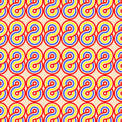 Number Eight Vector Geometric Pattern.